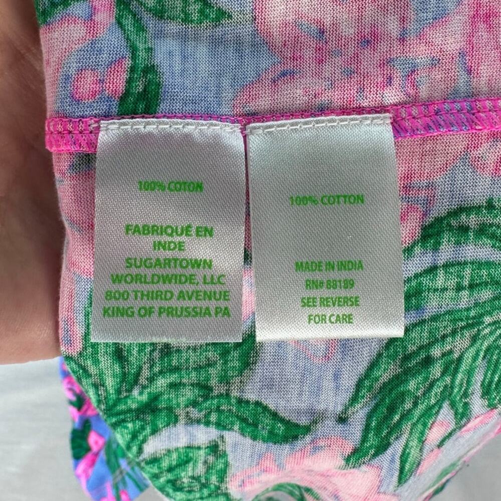 Lilly Pulitzer Women's XL NWT Tessa 3/4 Sleeve V Neck Cerise Pink Safari Sunset - Picture 8 of 13